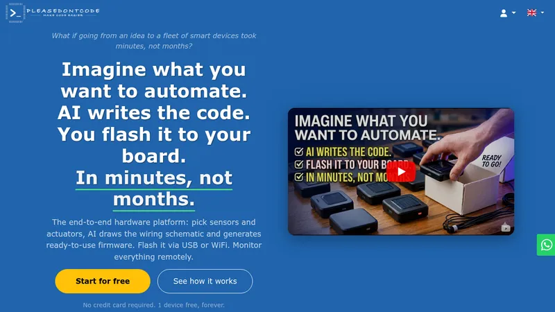 pleasedontcode website