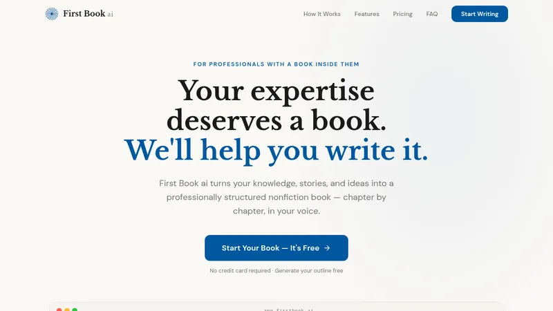 first book ai website
