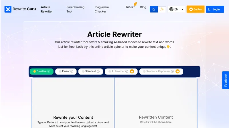 rewriteguru website