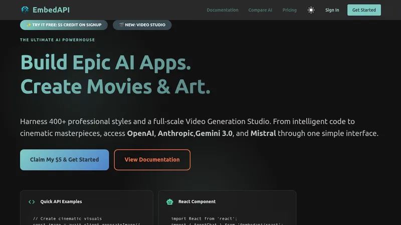 embedapi website