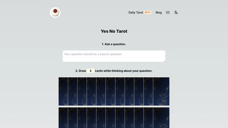 yes no tarot website