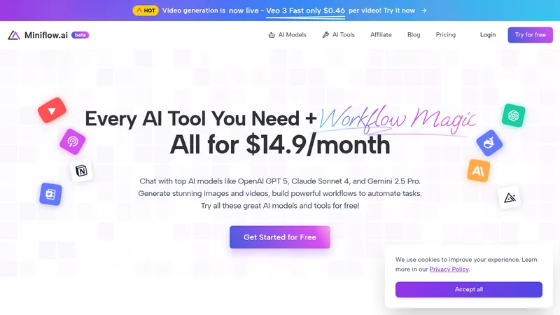 miniflow.ai website