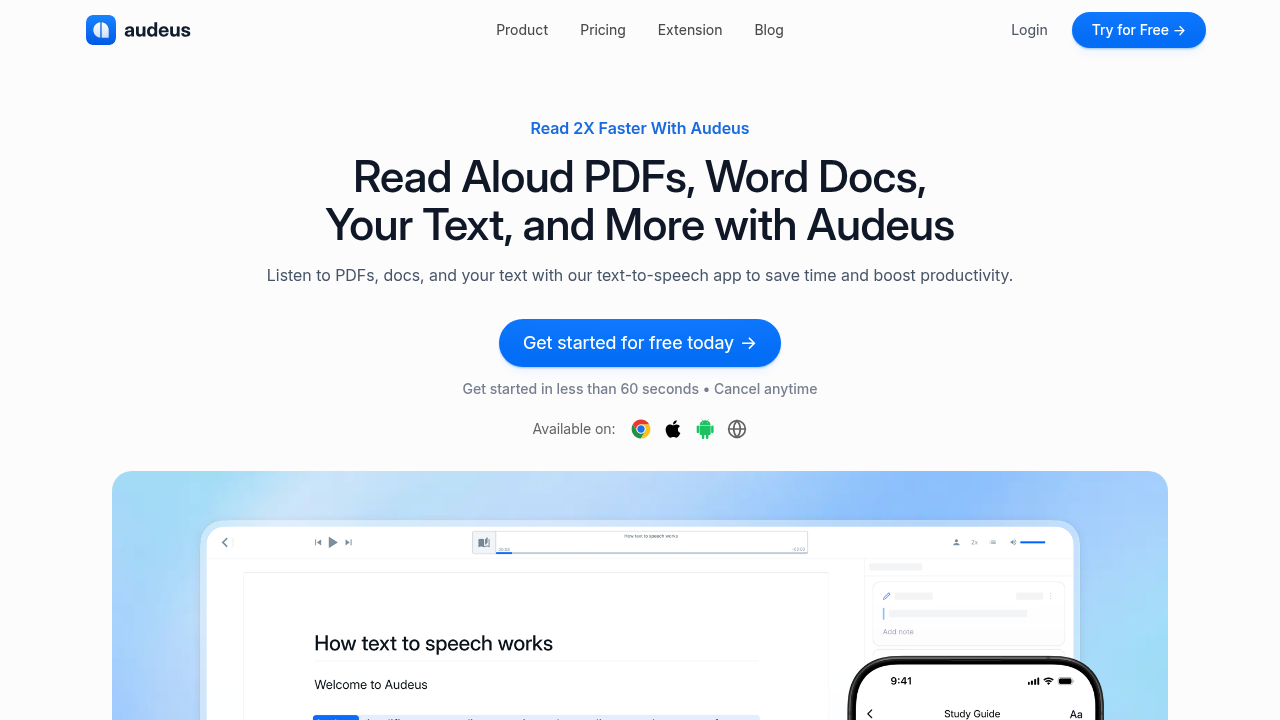 audeus website
