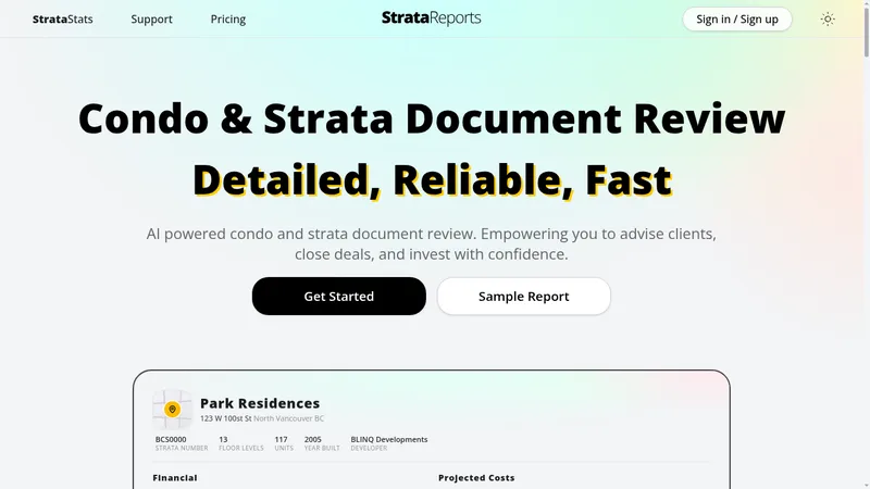stratareports website