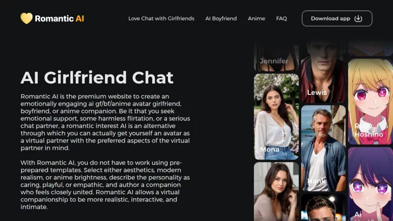 Romantic AI screenshot
