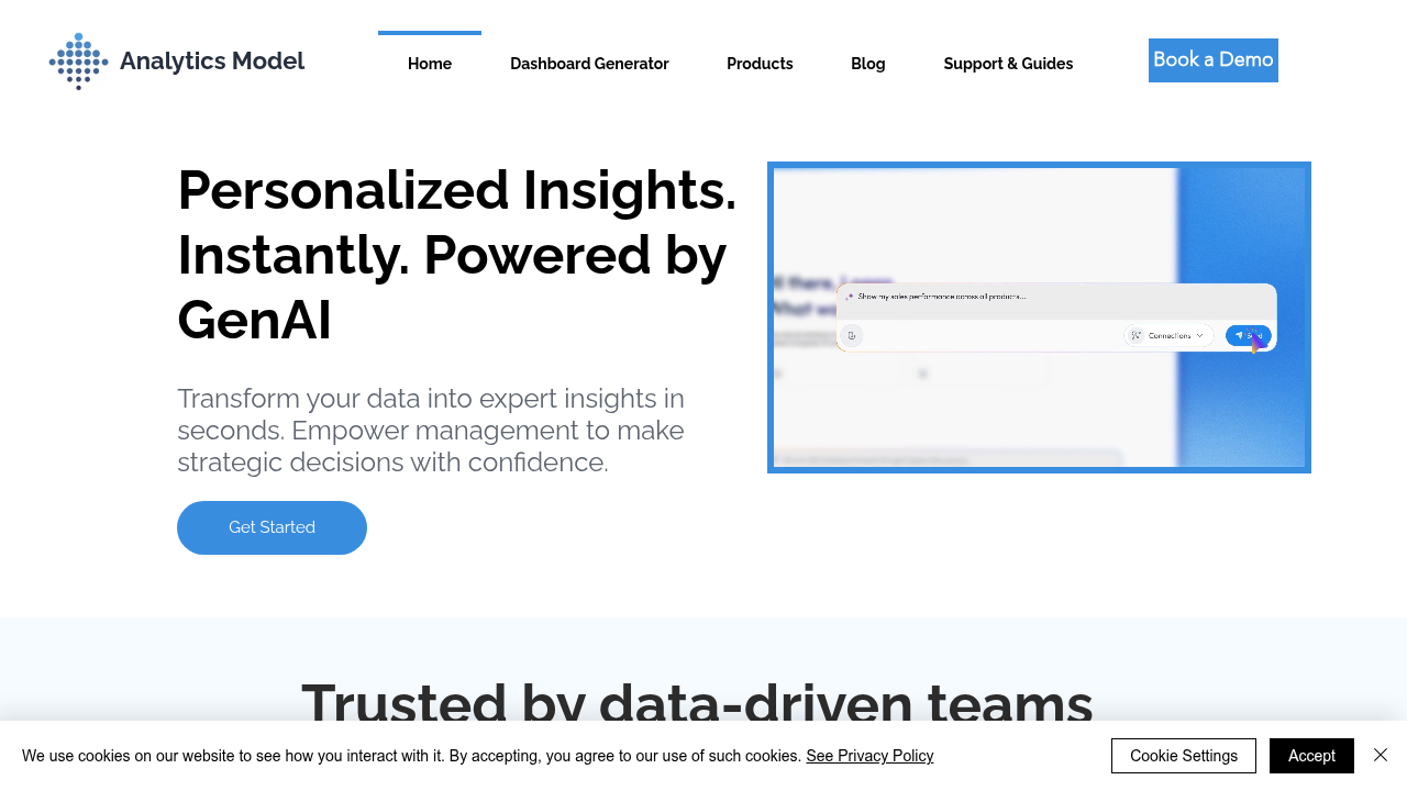 analytics model website