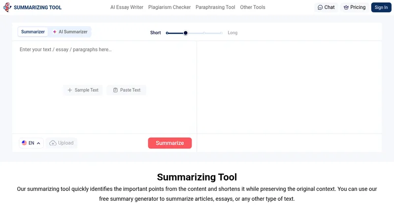 summarizing tool website