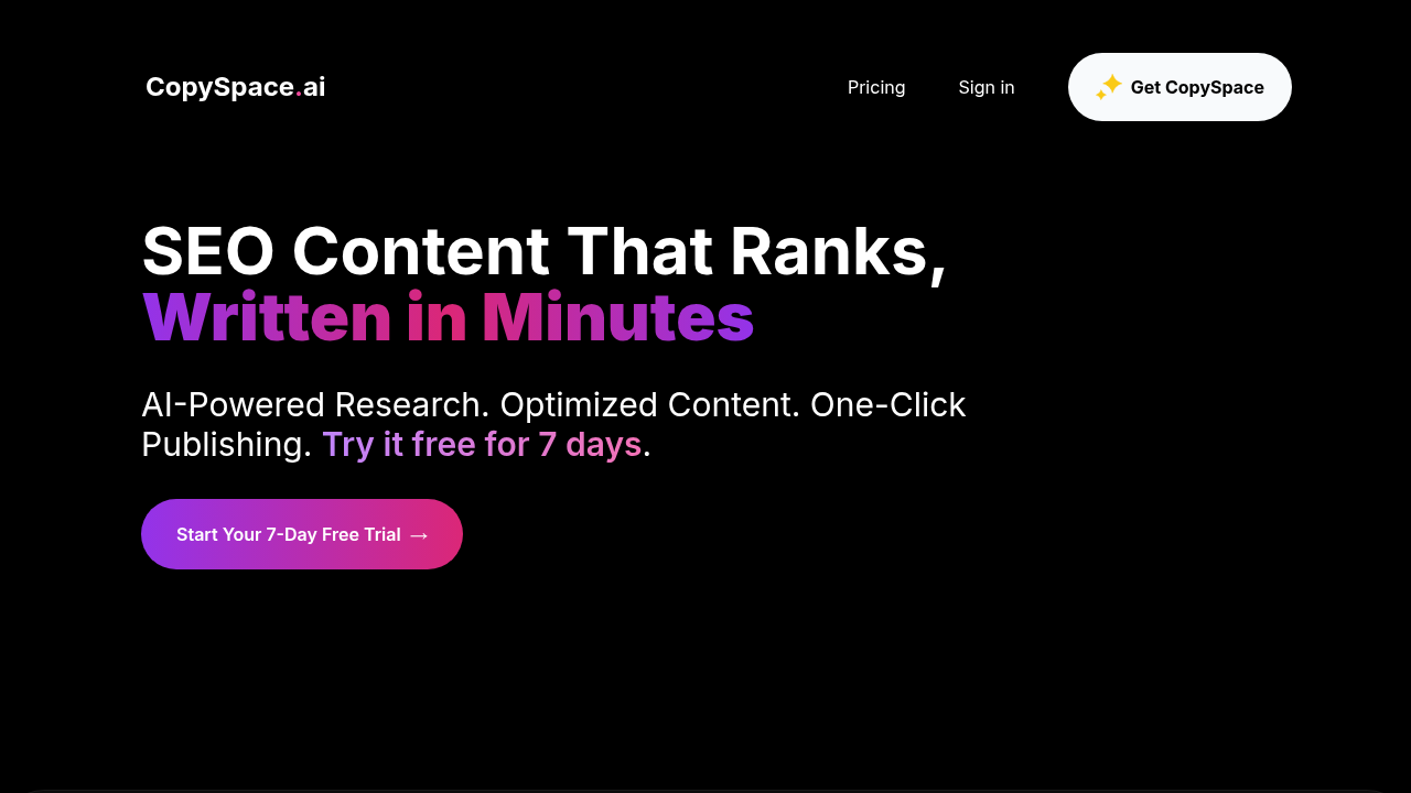 copyspace.ai website