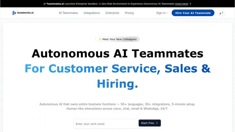 teammates.ai website