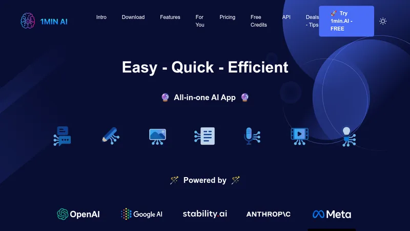 1min.ai website