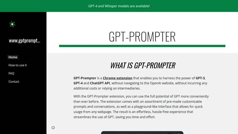 gpt-prompter website