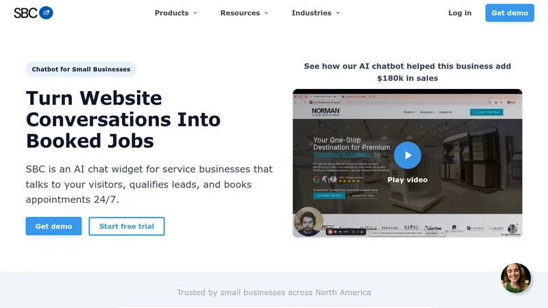 small business chatbot website