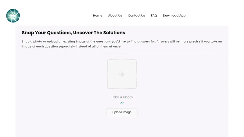 snapandsolve website