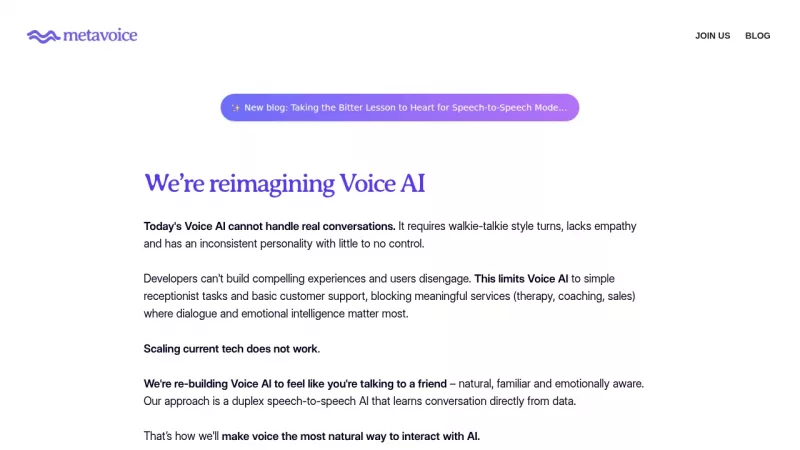 MetaVoice screenshot