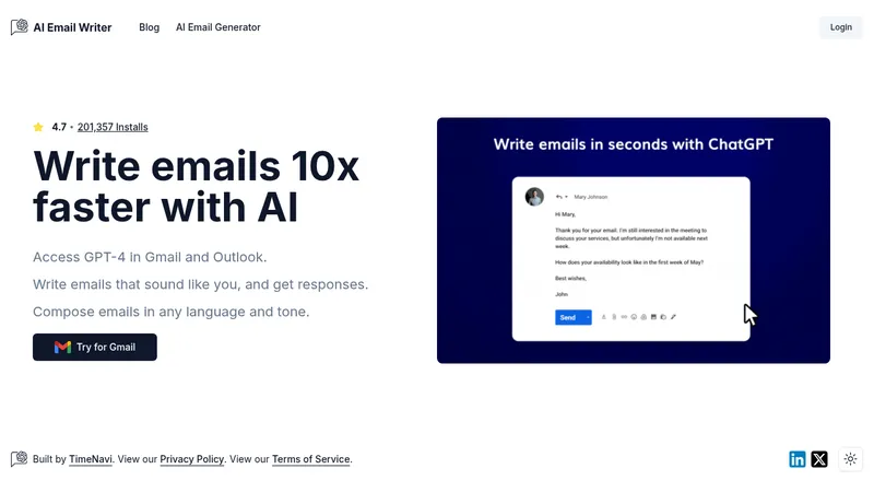 ai email writer website