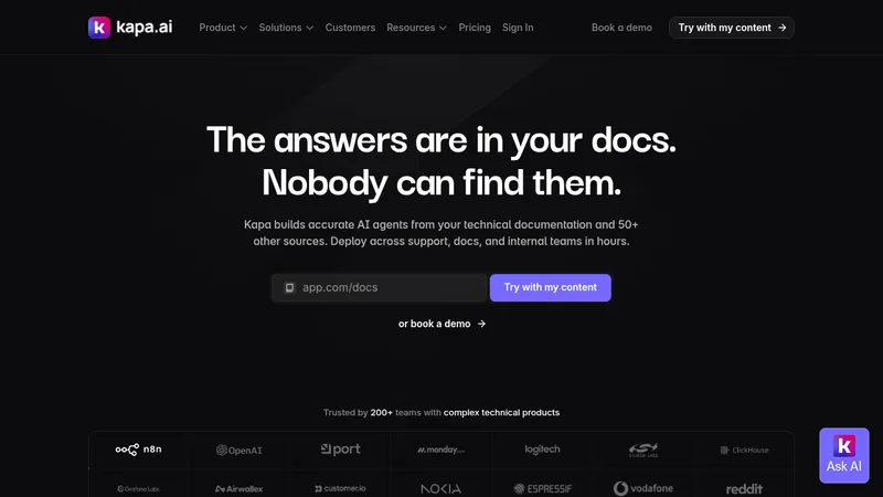 kapa.ai website