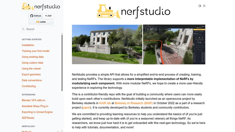 nerfstudio website