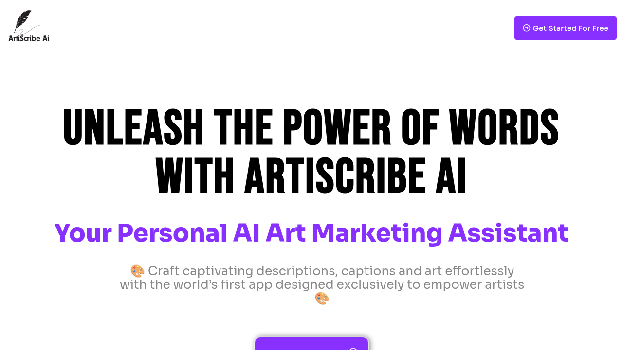 artiscribe ai website