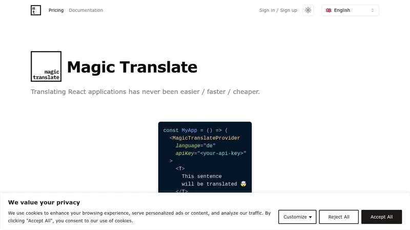 magic translate website