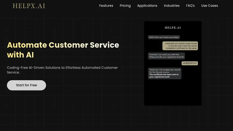 helpx.ai website