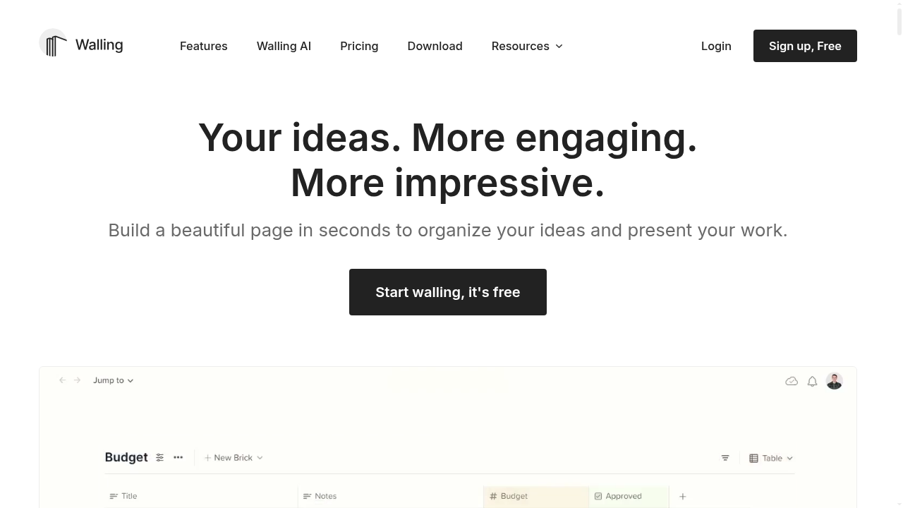 walling website