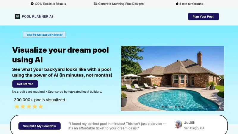 pool planner ai website