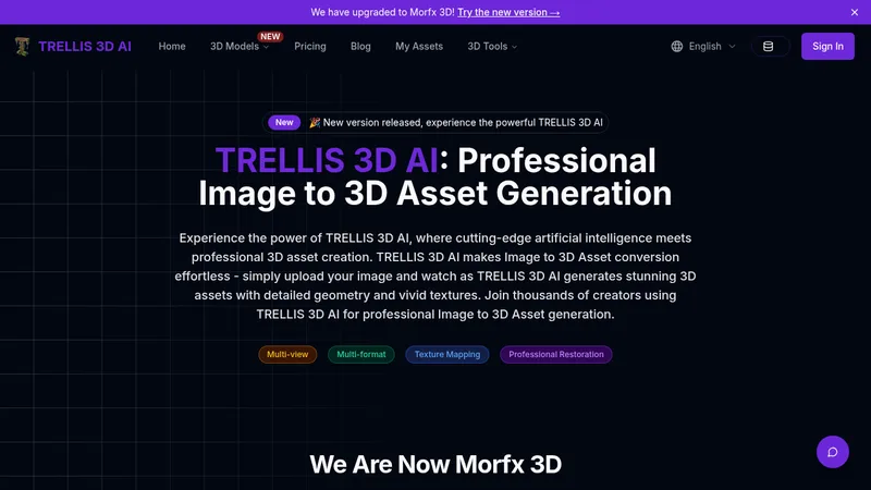 trellis 3d ai website