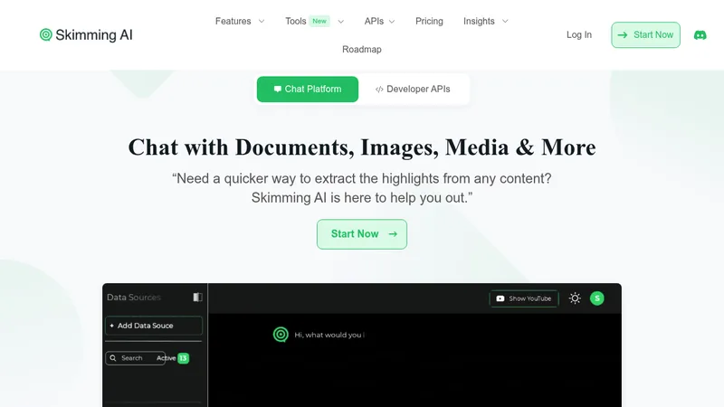 skimming ai website