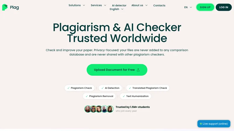 plag.ai website