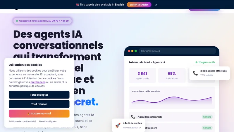 talkr.ai website