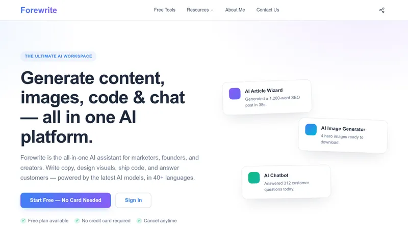 forewrite website