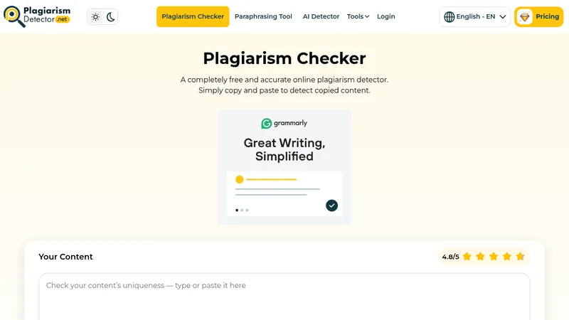 plagiarism detector website