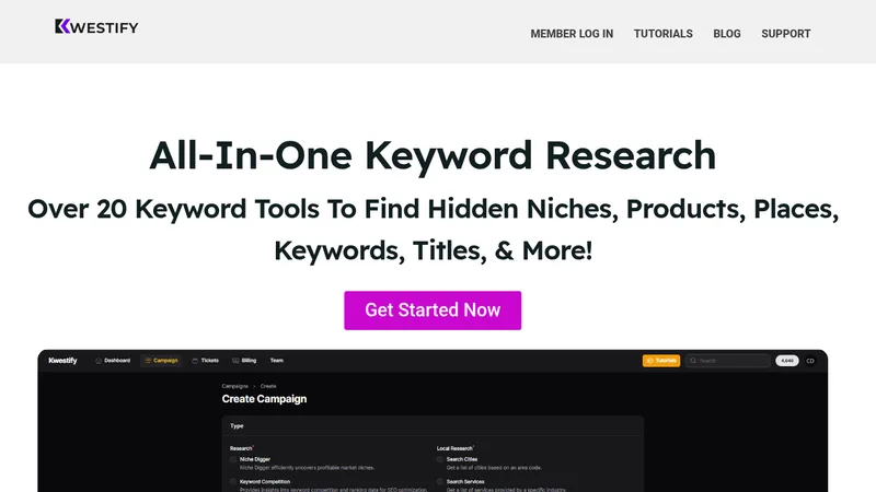 kwestify website