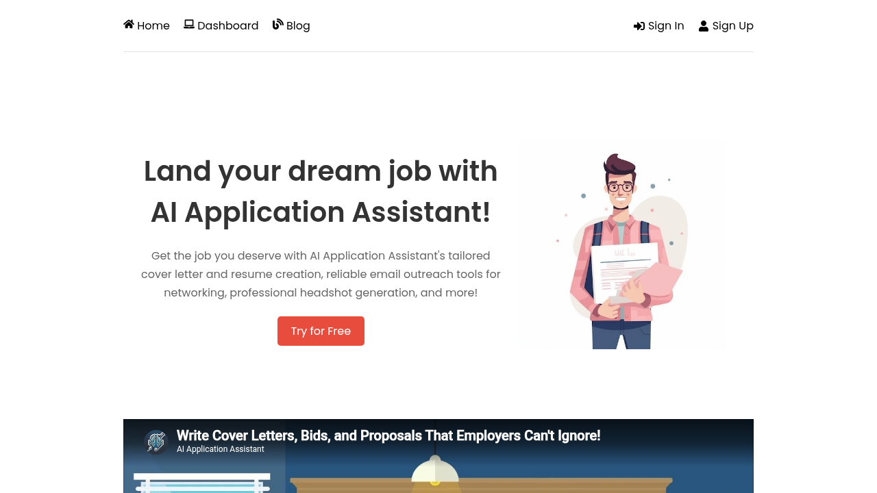 ai application assistant website
