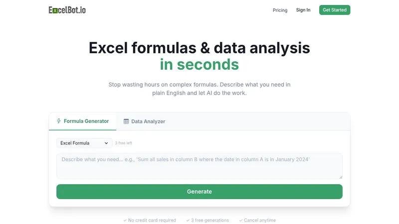 excelbot website