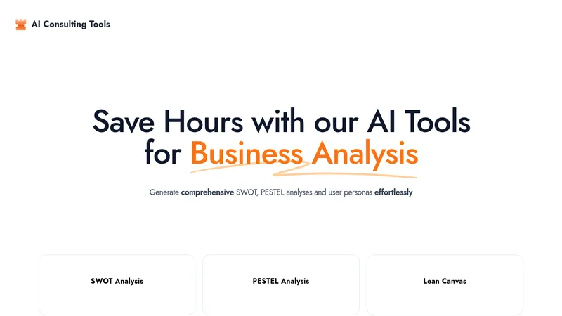 ai consulting tools website
