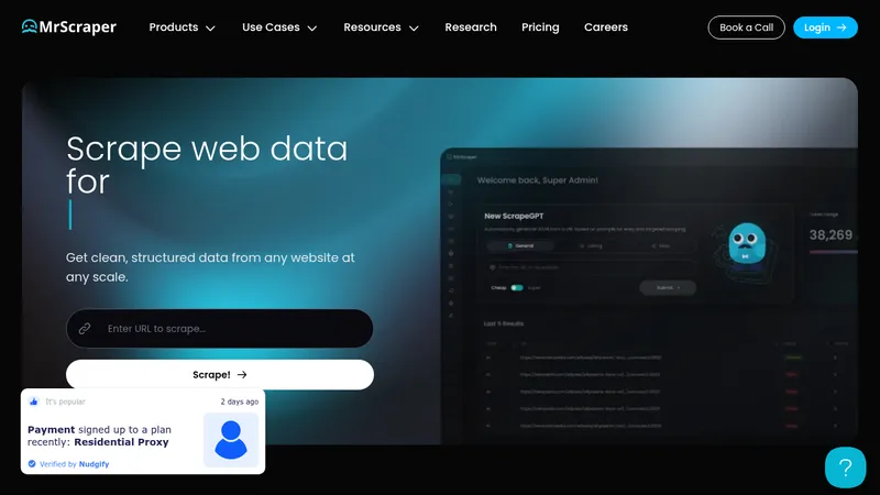 mrscraper website
