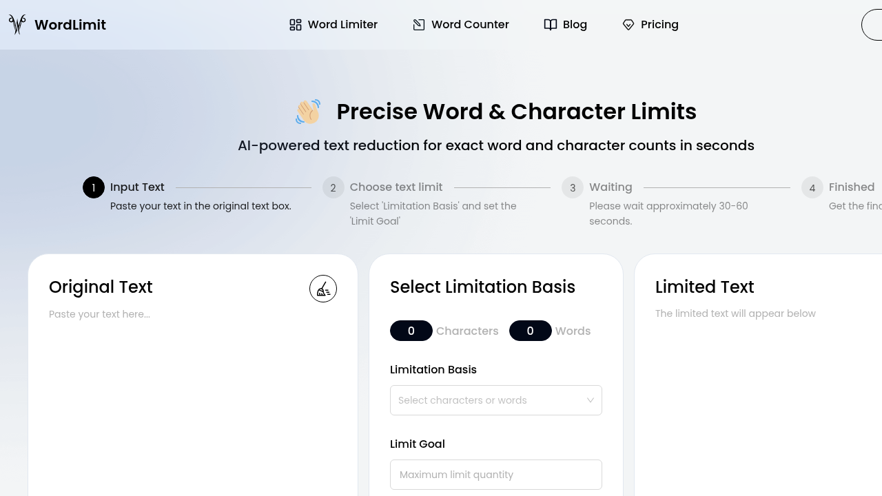 wordlimit website