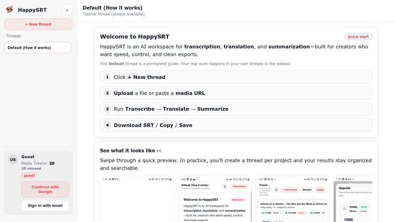 happysrt website