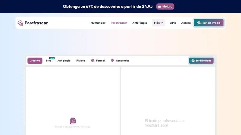 parafrasear.ai website