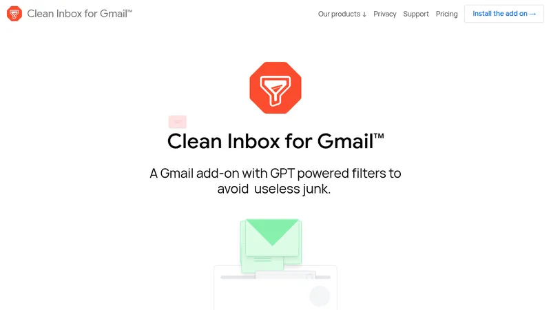 clean inbox for gmail™ website