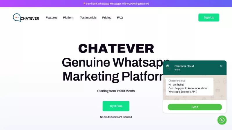 Chatever.cloud screenshot