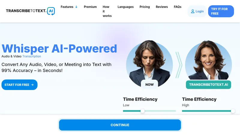 transcribetotext.ai website