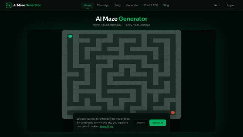 ai maze generator website