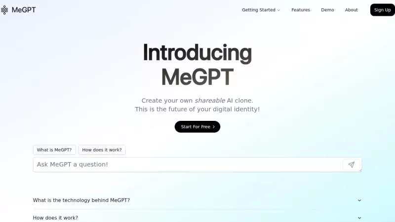 MeGPT screenshot