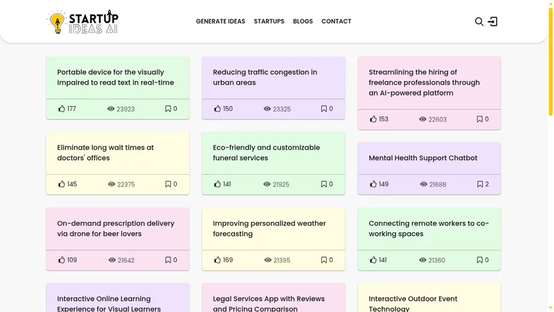 startup ideas ai website