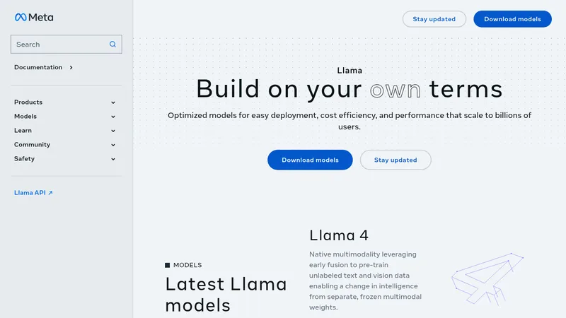 llama website
