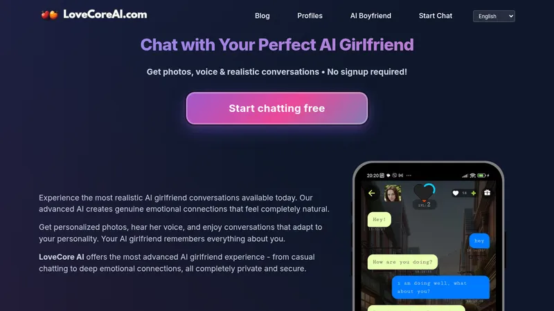 lovecore ai website