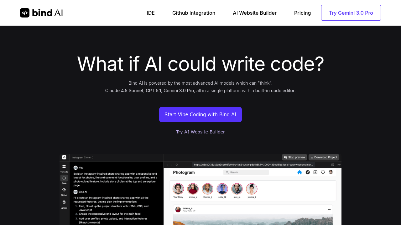 bind ai website