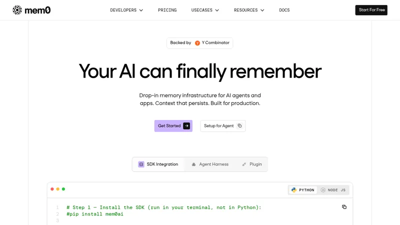 mem0 website